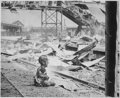 This terrified baby was the only person left alive in Shanghai's South Station after a Japanese bombing run during the Battle of Shanghai in August 1937.[6]