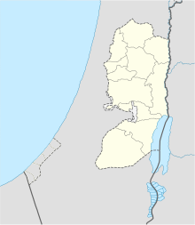 خريطة فلسطين موضح عليها موقع الحرم الإبراهيمي