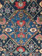 Section (central medallion) of a South Persian rug, probably Qashqai, late 19th century, showing irregular blue colours (abrash)