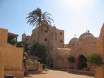 A monastery in a desert setting