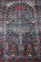 Pictorial carpet with Tree of life, birds, plants, flowers and vase motifs