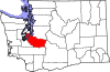 State map highlighting Pierce County