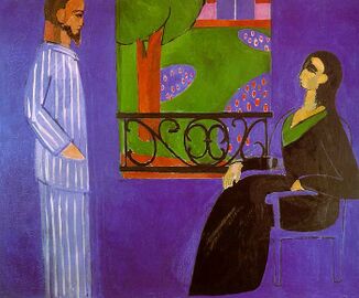 "المحادثة" بريشة هنري ماتيس (1908-1912).
