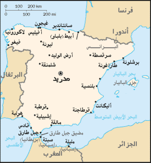 خريطة اسبانيا