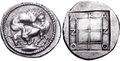 Coin of Akanthos, Macedon, c. 470-430 BC.