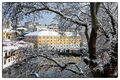 Spierer tobacco warehouse in snow