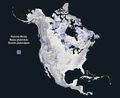 Plutonic rock in North America.