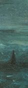 A tower in the far distance, barely distinguishable and cloaked in darkness