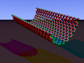 The chiral vector is bent, while the translation vector stays straight