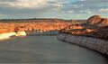 Glen Canyon Dam and Colorado River bridge
