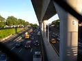 Air Train JFK path above the Van Wyck Expressway
