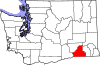 State map highlighting Walla Walla County