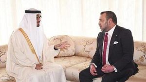الملك محمد السادس والشيخ محمد بن زايد.