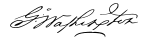 جورج واشنطن's signature