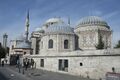 Shezade mosque view with türbe's domes