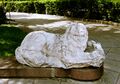 A statue in the courtyard