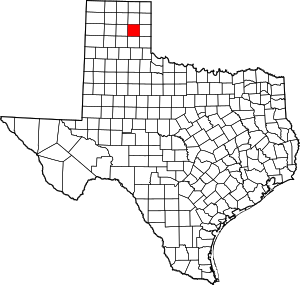 Map of تكساس highlighting Gray County