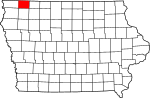 State map highlighting Osceola County