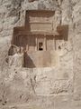 Burial tomb of Darius the Great. Note the relief of Bahram II of the Sasanians at the base