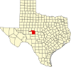 State map highlighting Tom Green County