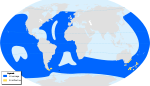 Sooty Shearwater-map-localisation-fr.svg