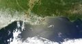 The slick just off the Louisiana coast.