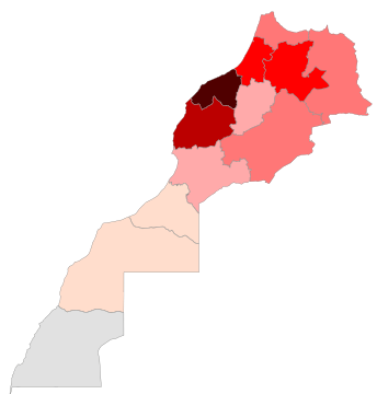 Map of the 2020 coronavirus pandemic in Morocco.svg