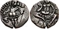 Coin of Toramana II, circa 540-570 CE.