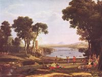 Claude's Landscape with the Marriage of Isaac and Rebecca, 1648