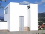 White rectangular church building