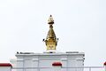 Close up view of the top of Mayadevi Temple.