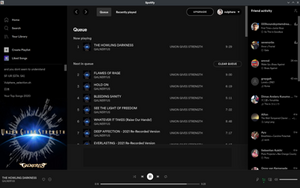 Playlist queue.