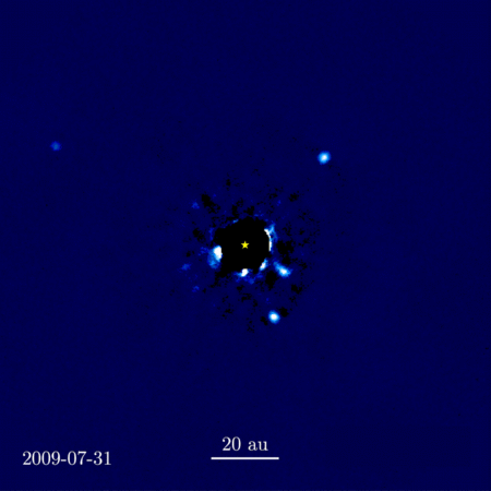 Timelapse of exoplanets orbit motion