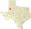State map highlighting Terry County