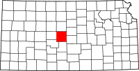 Map of Kansas highlighting بارتون