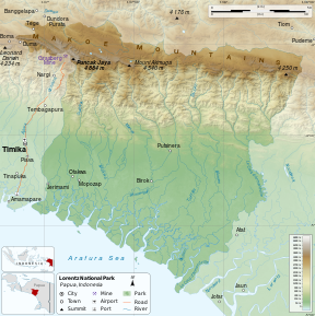 Lorentz National Park map-en.svg