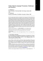 Arabic Natural Language Processing: Challenges and Solutions