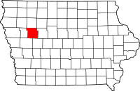 Map of Iowa highlighting