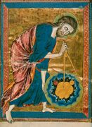 God the geometer. Codex Vindobonensis, c. 1220