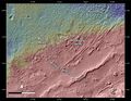Close-up map - Mount Sharp slopes - with few craters (bottom) (September 11, 2014).