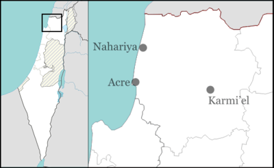 Location map Israel northwest