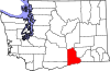 State map highlighting Benton County
