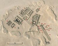 Iry-Hor's tomb at the Umm el-Qa'ab comprises two separate chambers B1 and B2, and Ka's tomb is in B7, B8, B9
