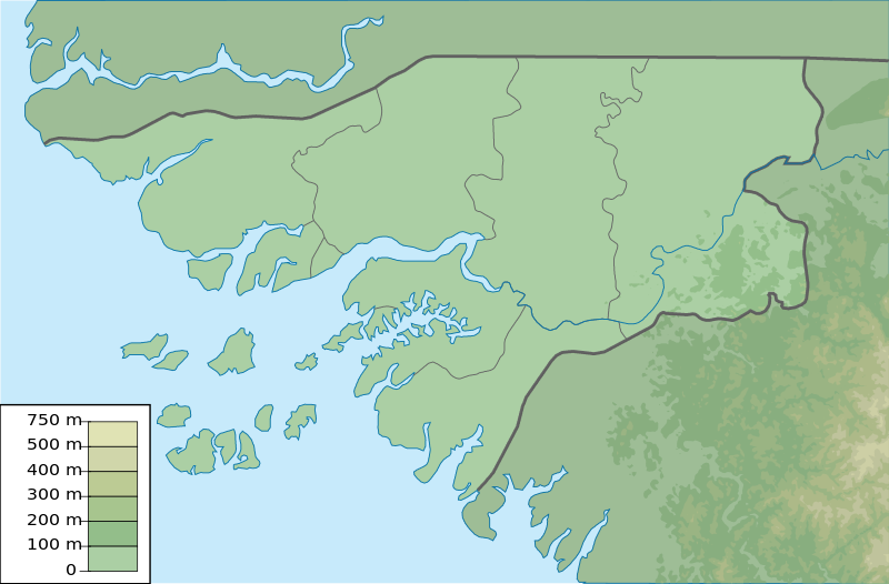 ملف:Guinea-Bissau physical map.svg