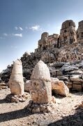 East Terrace: Heads of Antiochus I Theos and Heracles Artagnes Ares