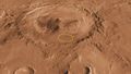 Gale Crater, with planned landing ellipse within Aeolis Palus.