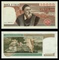 L.20,000 – obverse and reverse – printed in 1975