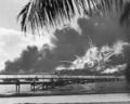 Destroyer USS Shaw exploding after her forward magazine was detonated