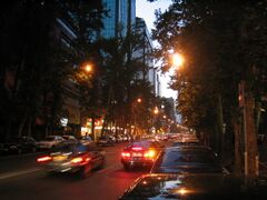 Street in the evening