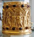 Another face of the Bimaran casket, featuring a devotee, possibly a Bodhisattva